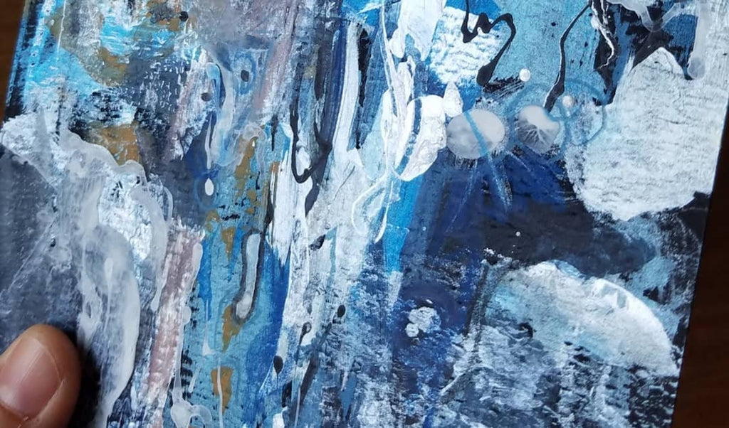 Blue Ice #2 Abstract Art