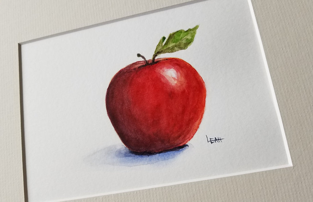 Red Apple - Watercolor