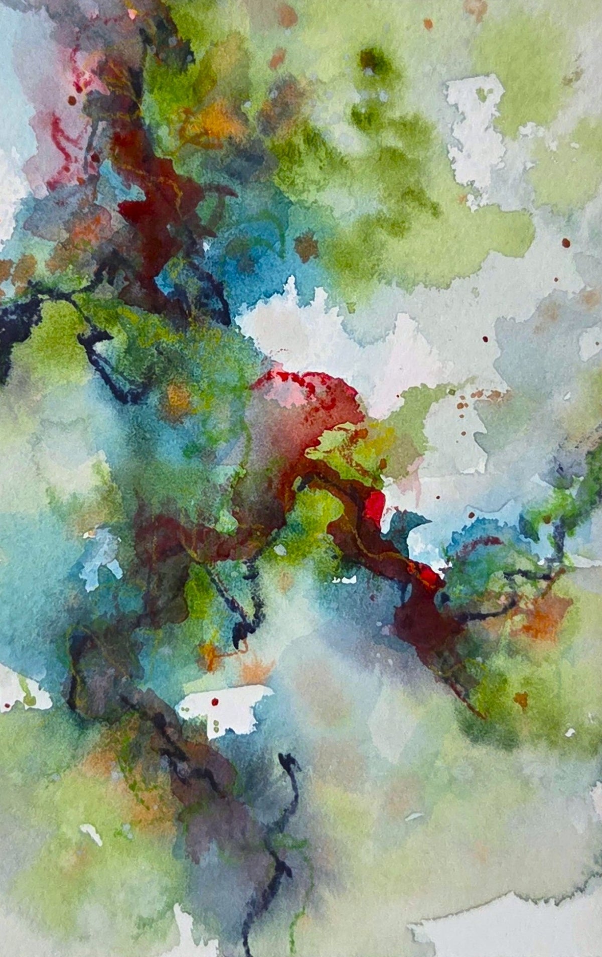 Controlled Burn - watercolor