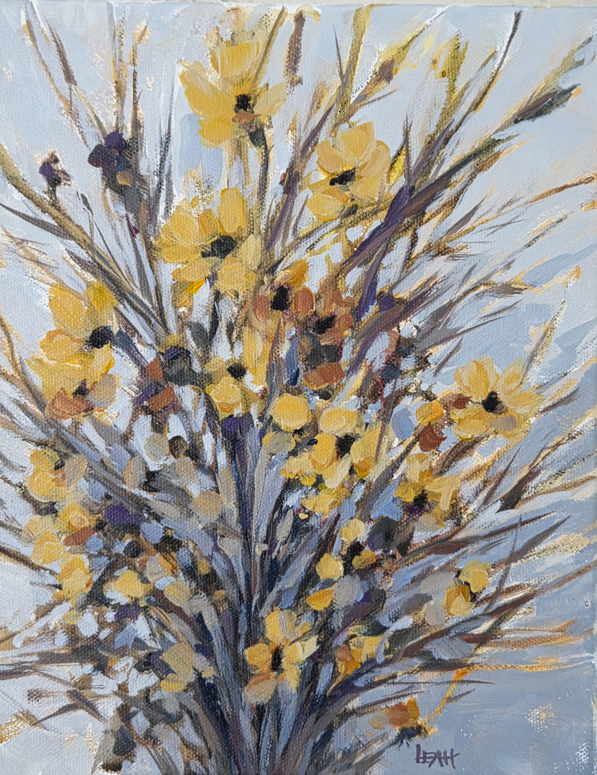 Street Flowers - 8x10 acrylic