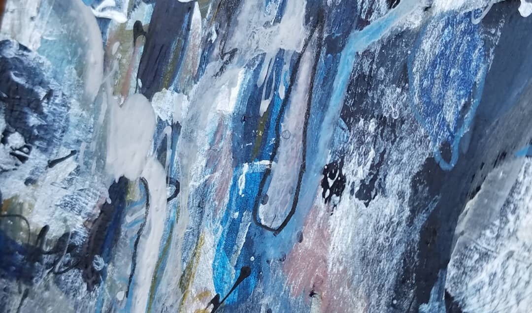 Blue Ice abstract art