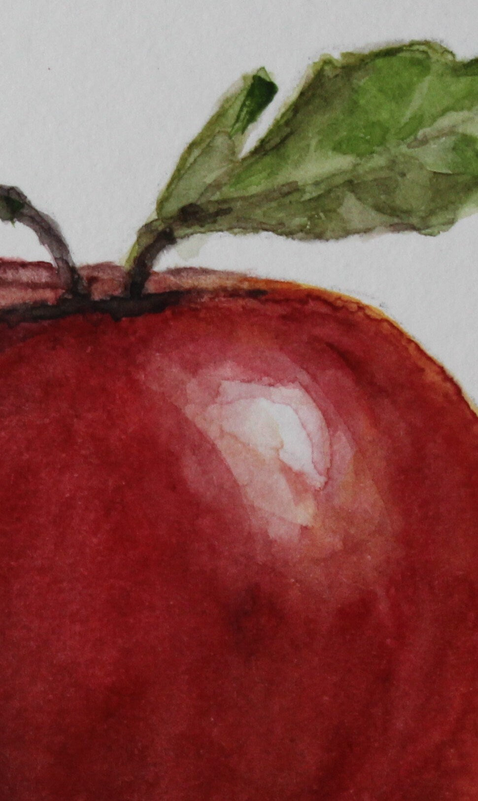 Red Apple - Watercolor