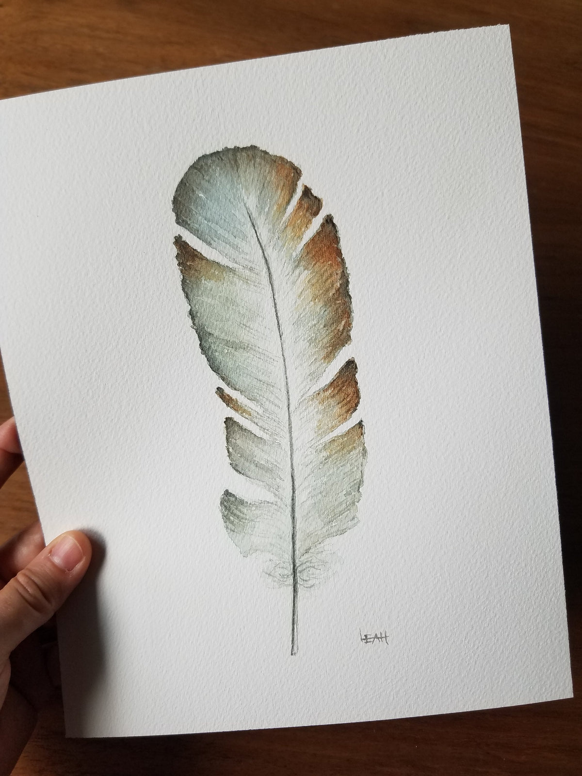 Feather Watercolor custom Painting