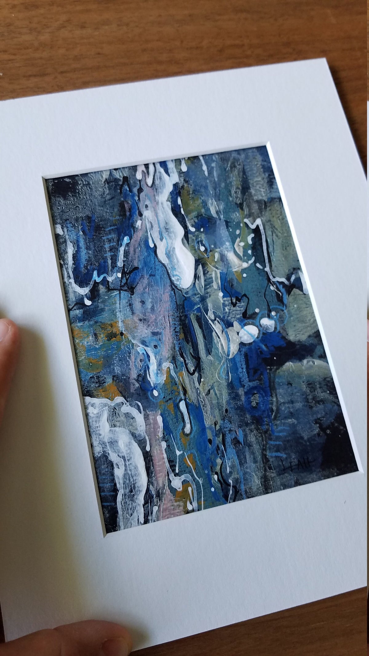 Blue Ice #2 Abstract Art