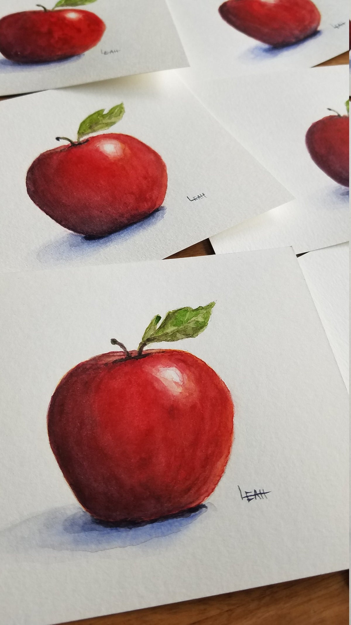 Red Apple - Watercolor