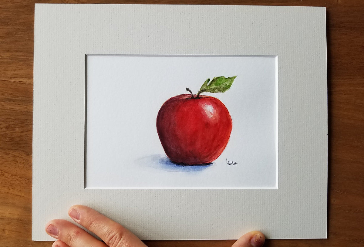 Red Apple - Watercolor