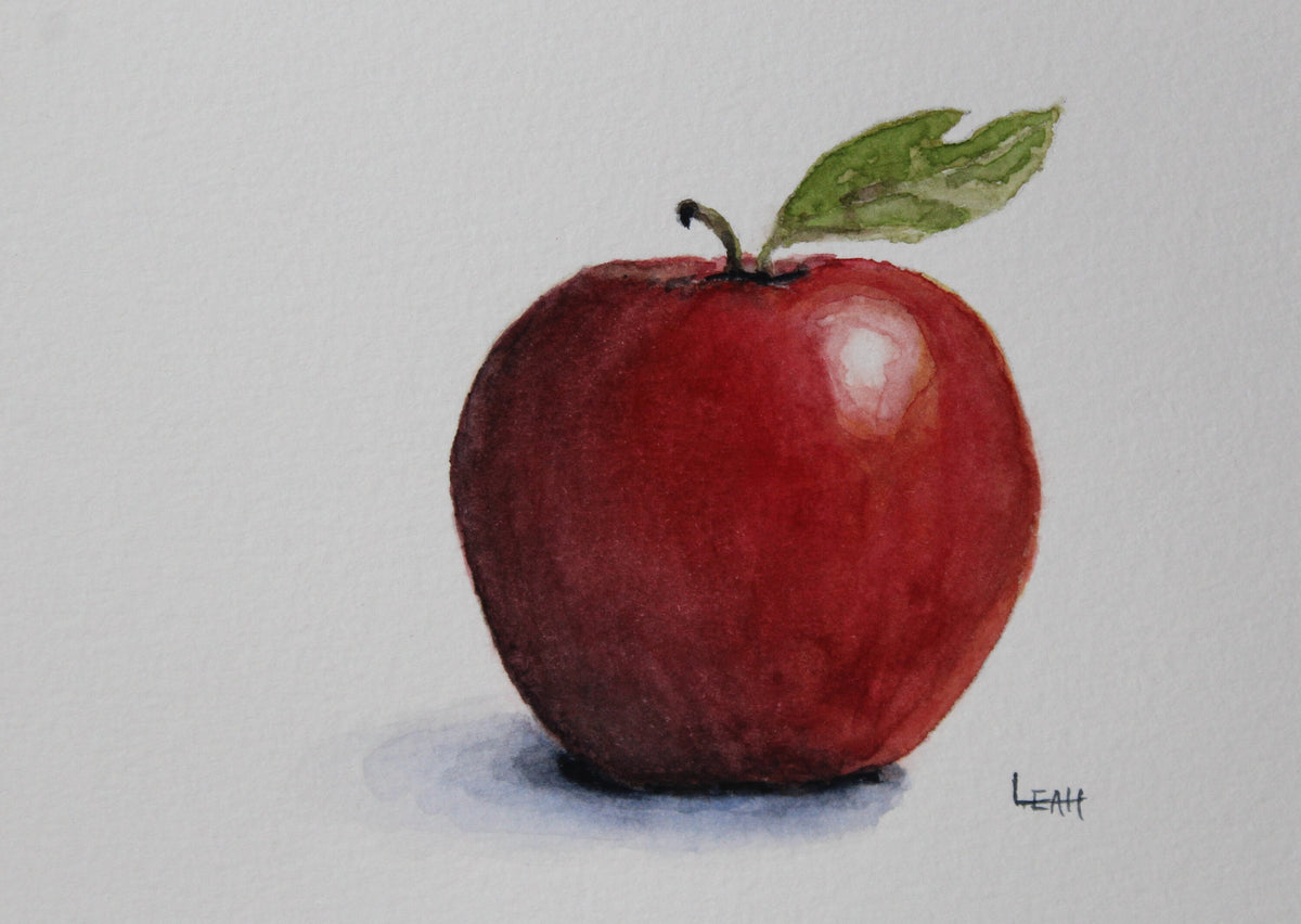 Red Apple - Watercolor